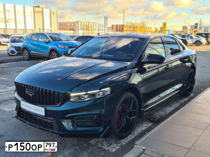 Фото автомобиля GEELY БЕЗ МОДЕЛИ РRЕFАСЕ, 2023 — госномер Р150ОР797. Цвет: ЗЕЛЕНЫЙ