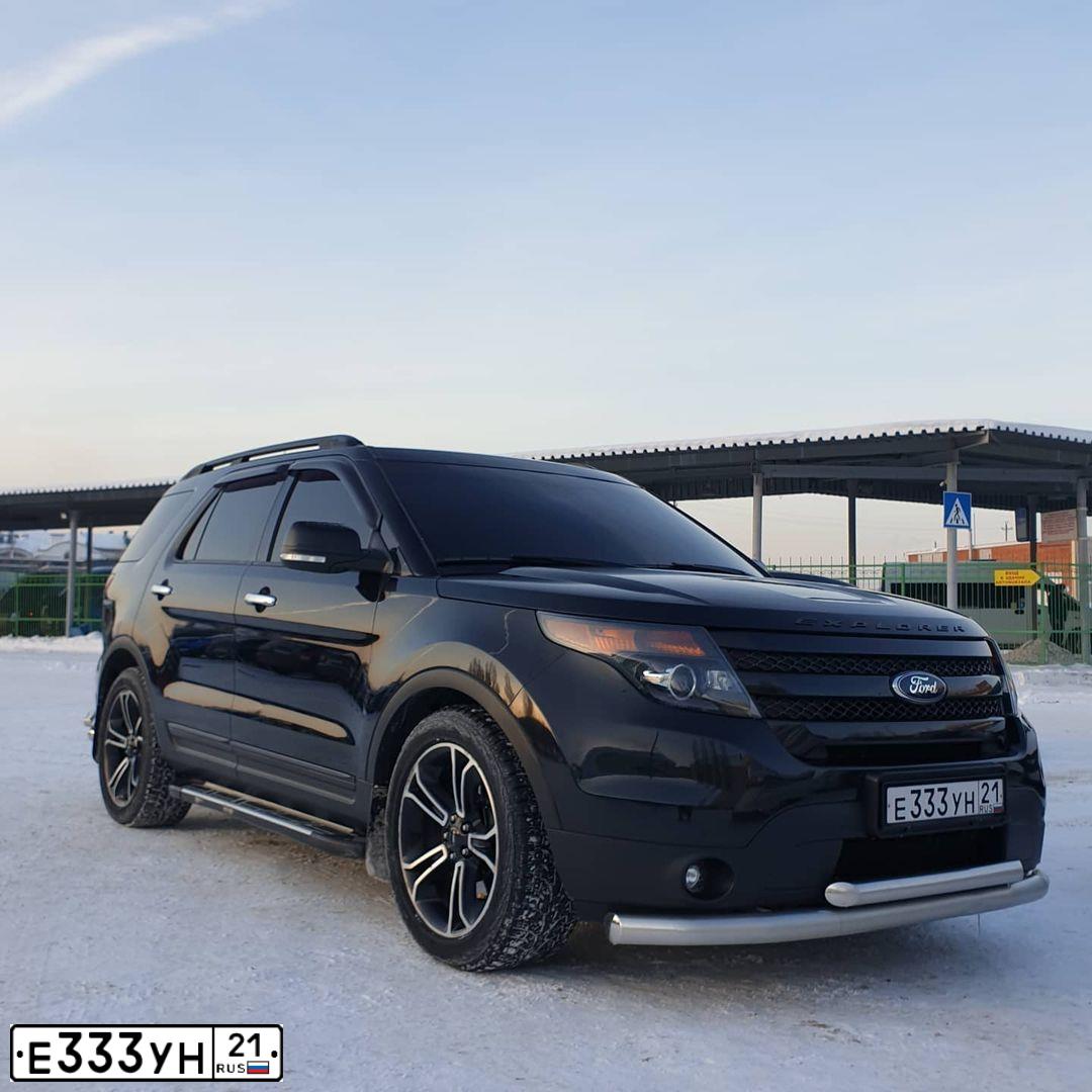 Фото автомобиля FORD EXPLORER, 2013 — госномер А080УА77. Цвет: ЧЕРНЫЙ