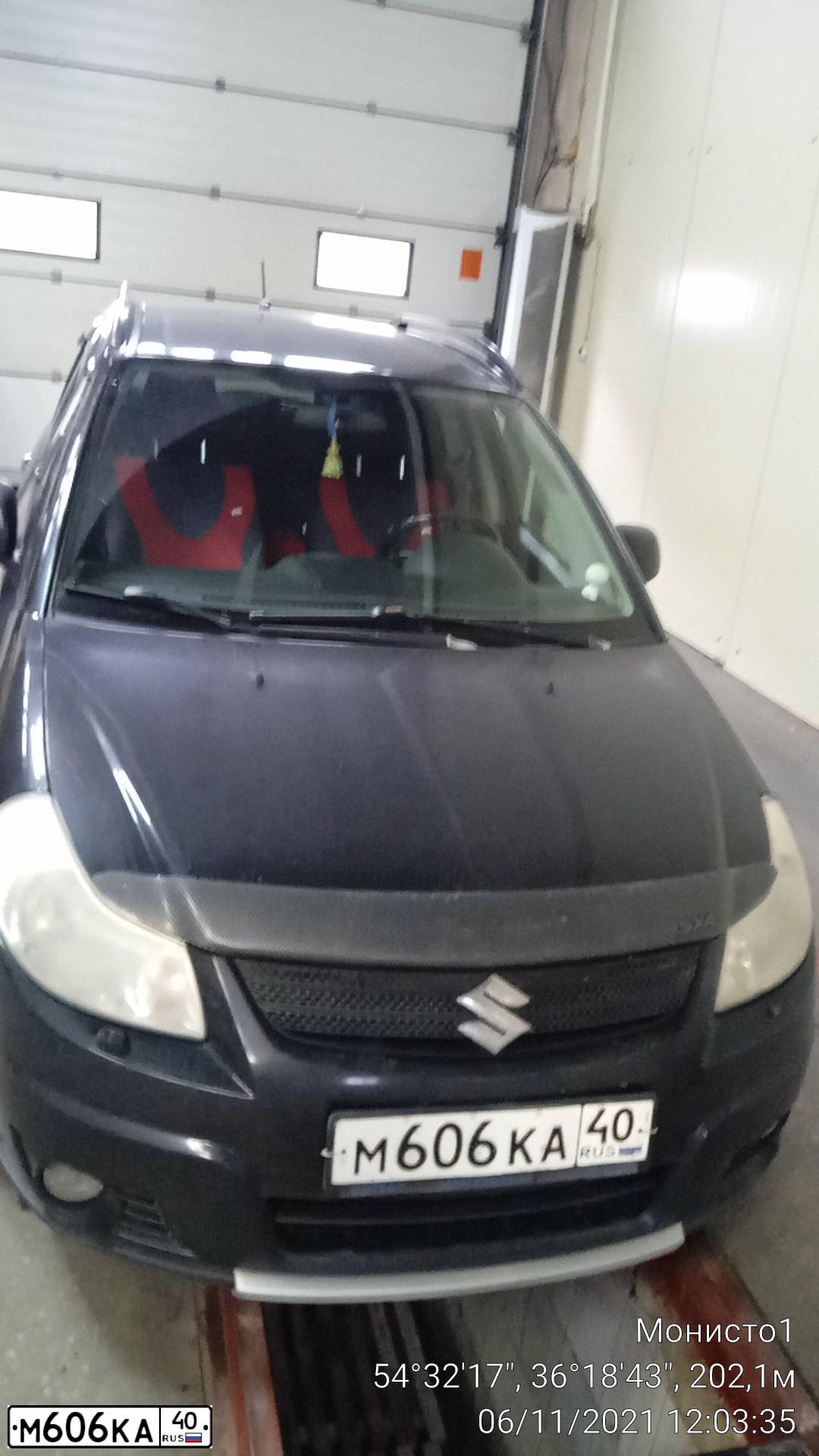 Фото автомобиля SUZUKI SX 4, 2007 — госномер Т046АР40. Цвет: ЧЕРНЫЙ