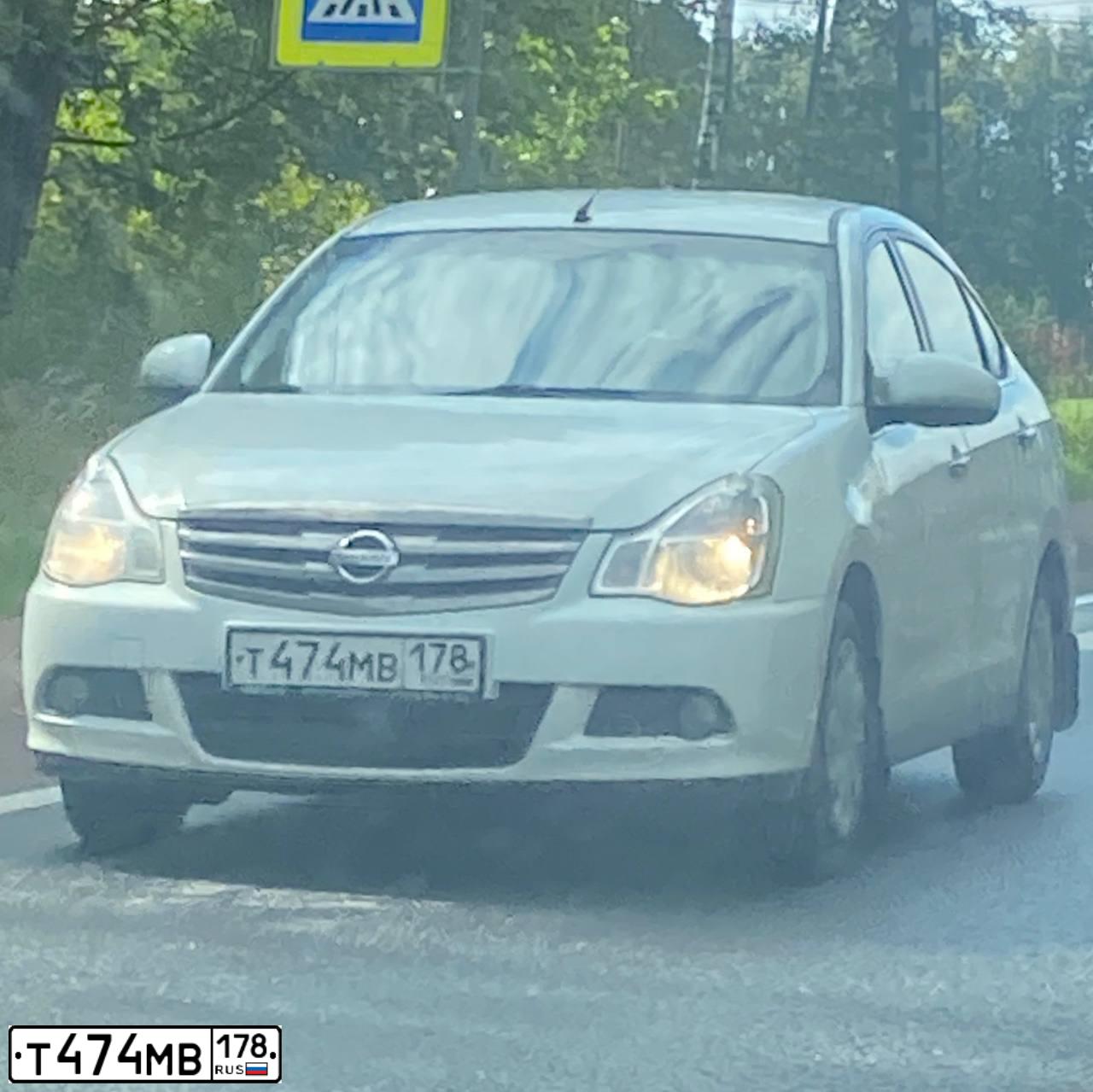 Фото автомобиля NISSAN ALMERA /AVTOVAZ/, 2015 — госномер Т474МВ178. Цвет: Белый