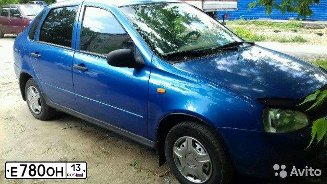 Фото автомобиля LADA 1118 KALINA, 2006 — госномер Е780ОН13. Цвет: ЯРКО-СИНИЙ