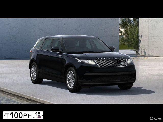 Фото автомобиля LANDROVER RANGE ROVER VELAR, 2019 — госномер Т100РН18. Цвет: ЧЕРНЫЙ