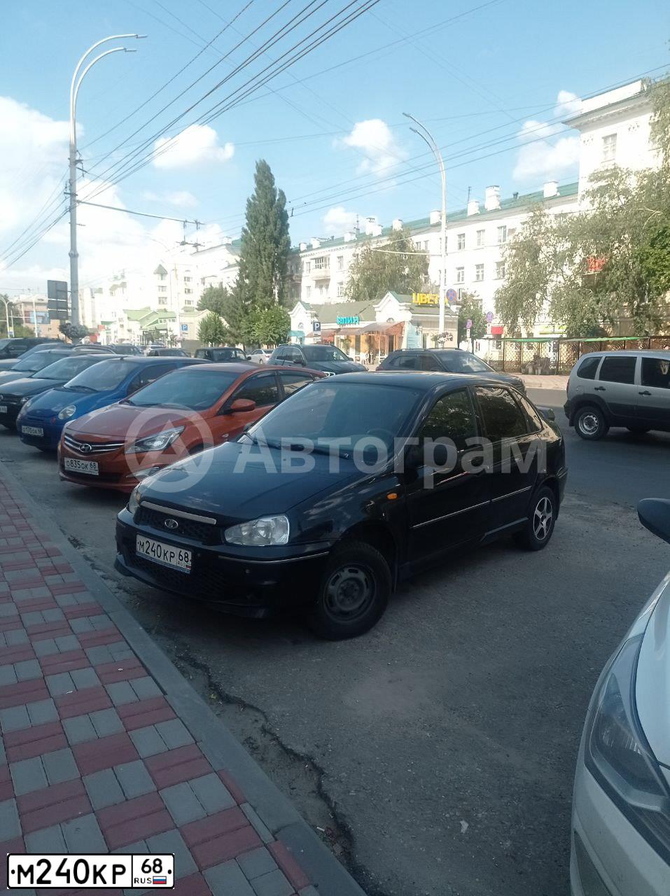 Фото автомобиля LADA 1118 KALINA, 2010 — госномер М240КР68. Цвет: ЧЕРНЫЙ