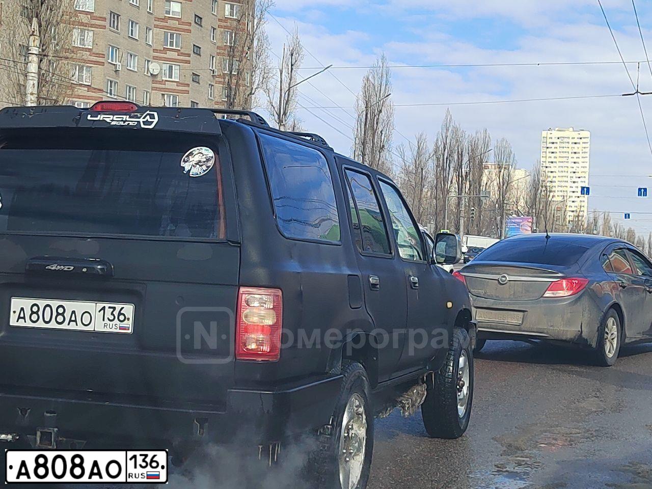 Фото автомобиля GREAT WALL SAFE, 2008 — госномер А808АО136. Цвет: ЧЕРНЫЙ