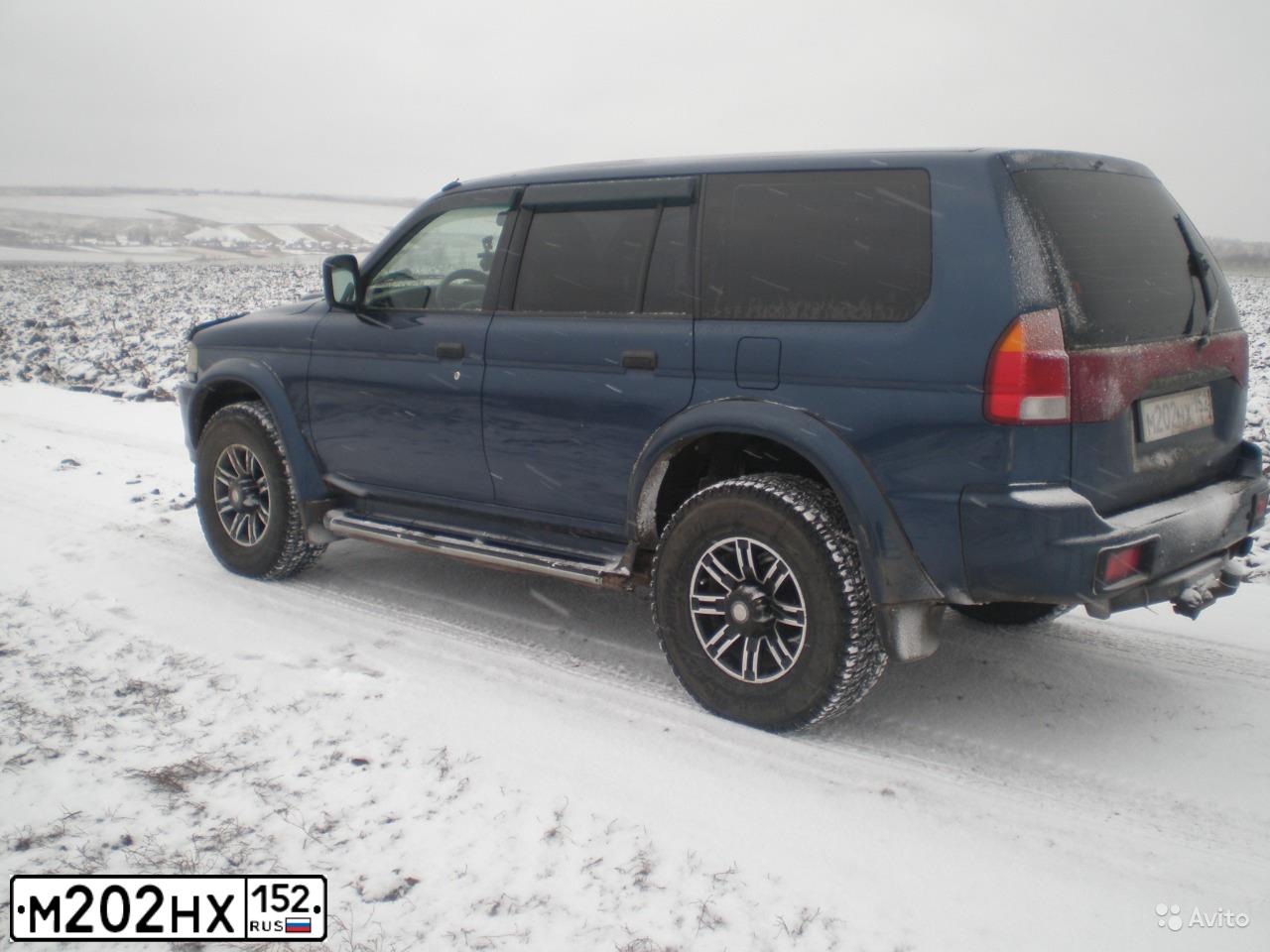Фото автомобиля MITSUBISHI PAJERO SPORT, 1998 — госномер Р375РС152. Цвет: ТЕМНО-СИНИЙ