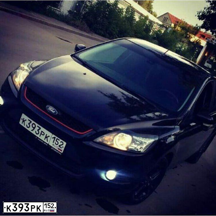 Фото автомобиля FORD FOCUS, 2008 — госномер К393РК152. Цвет: ЧЕРНЫЙ