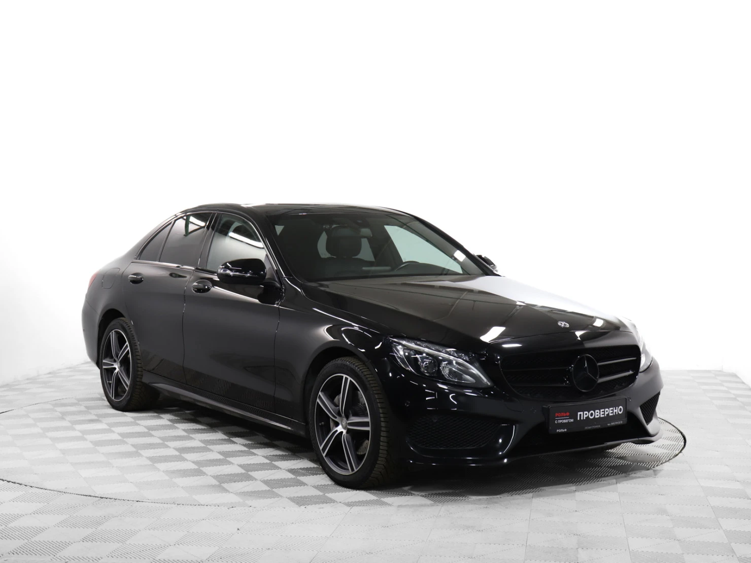 Фото автомобиля MERCEDES C-KLASSE, 2018 — госномер А152КР799. Цвет: ЧЕРНЫЙ