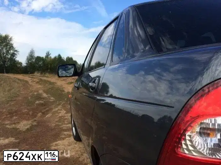 Фото автомобиля LADA 2170 PRIORA, 2012 — госномер А407ХА51. Цвет: Серо-Синий