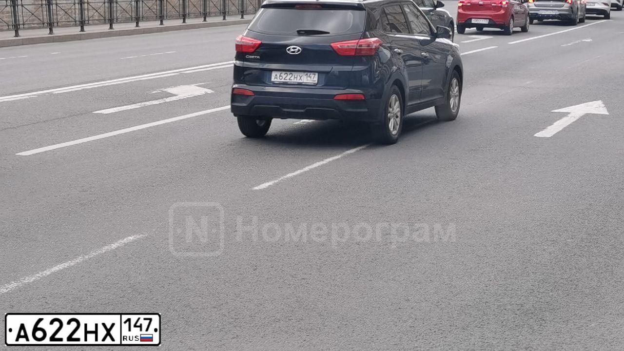 Фото автомобиля HYUNDAI CRETA, 2017 — госномер А622НХ147. Цвет: ЧЕРНЫЙ