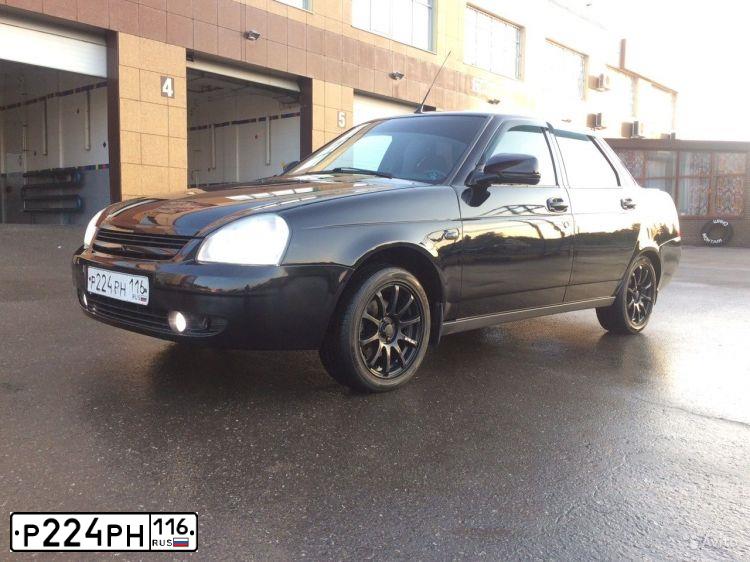 Фото автомобиля LADA PRIORA, 2012 — госномер Е866ТО797. Цвет: Сине-Черный