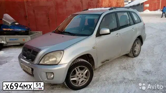 Фото автомобиля CHERY TIGGO, 2007 — госномер В051НТ51. Цвет: СЕРЕБРИСТЫЙ