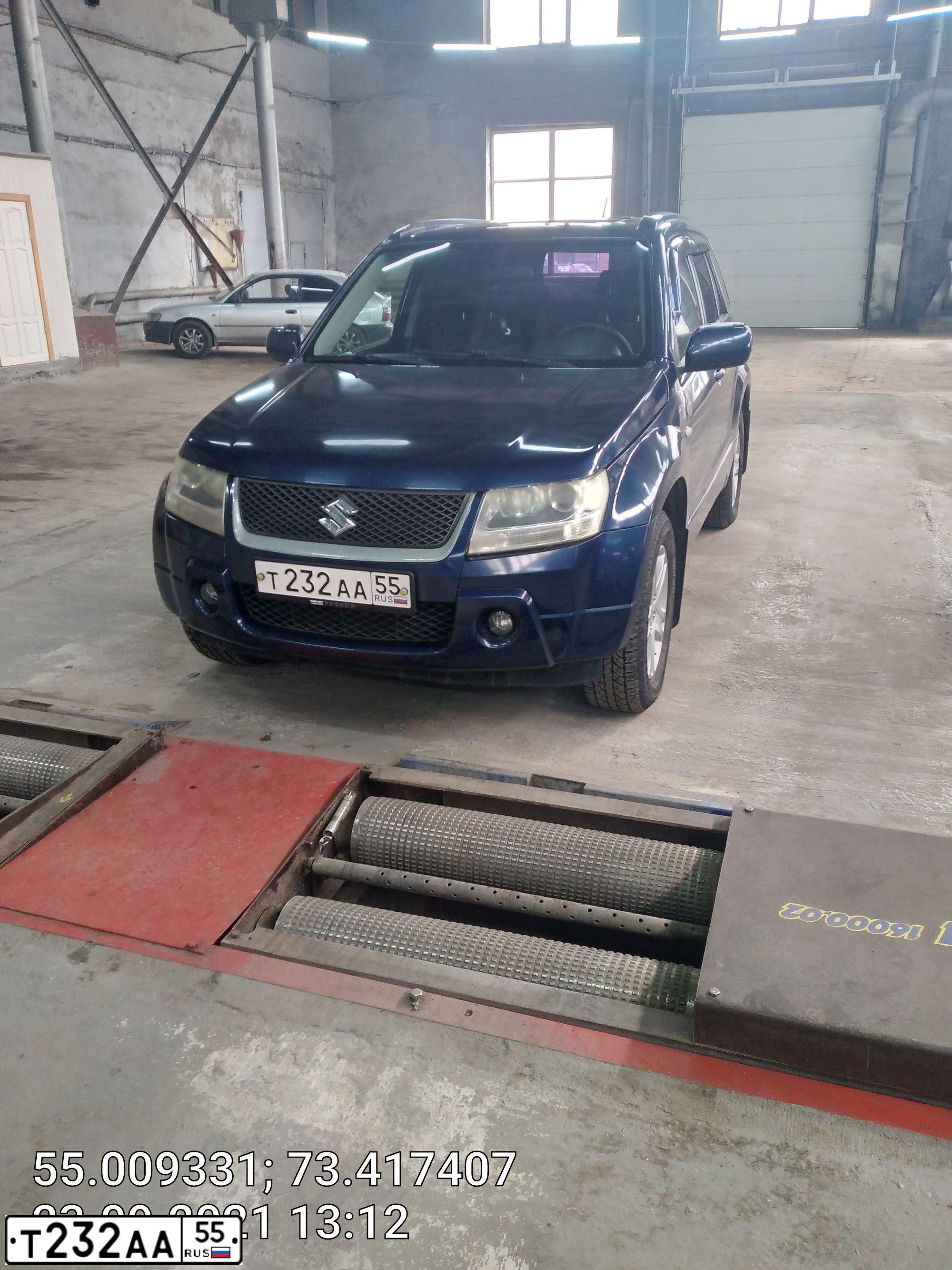 Фото автомобиля SUZUKI /GRAND/ VITARA, 2008 — госномер Т232АА55. Цвет: ТЕМНО СИНИЙ