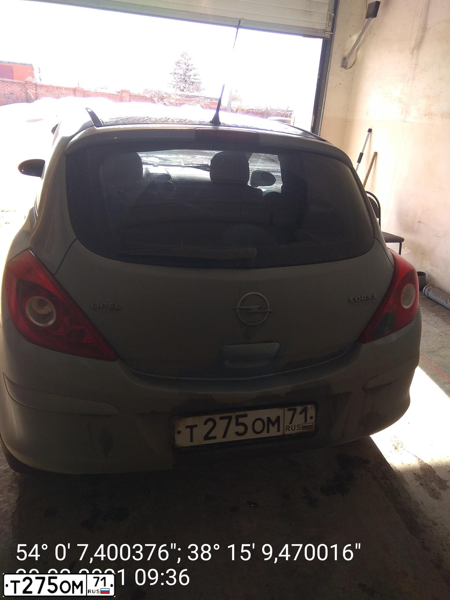 Фото автомобиля OPEL CORSA, 2006 — госномер Т275ОМ71. Цвет: СВЕТЛО - ГОЛУБОЙ
