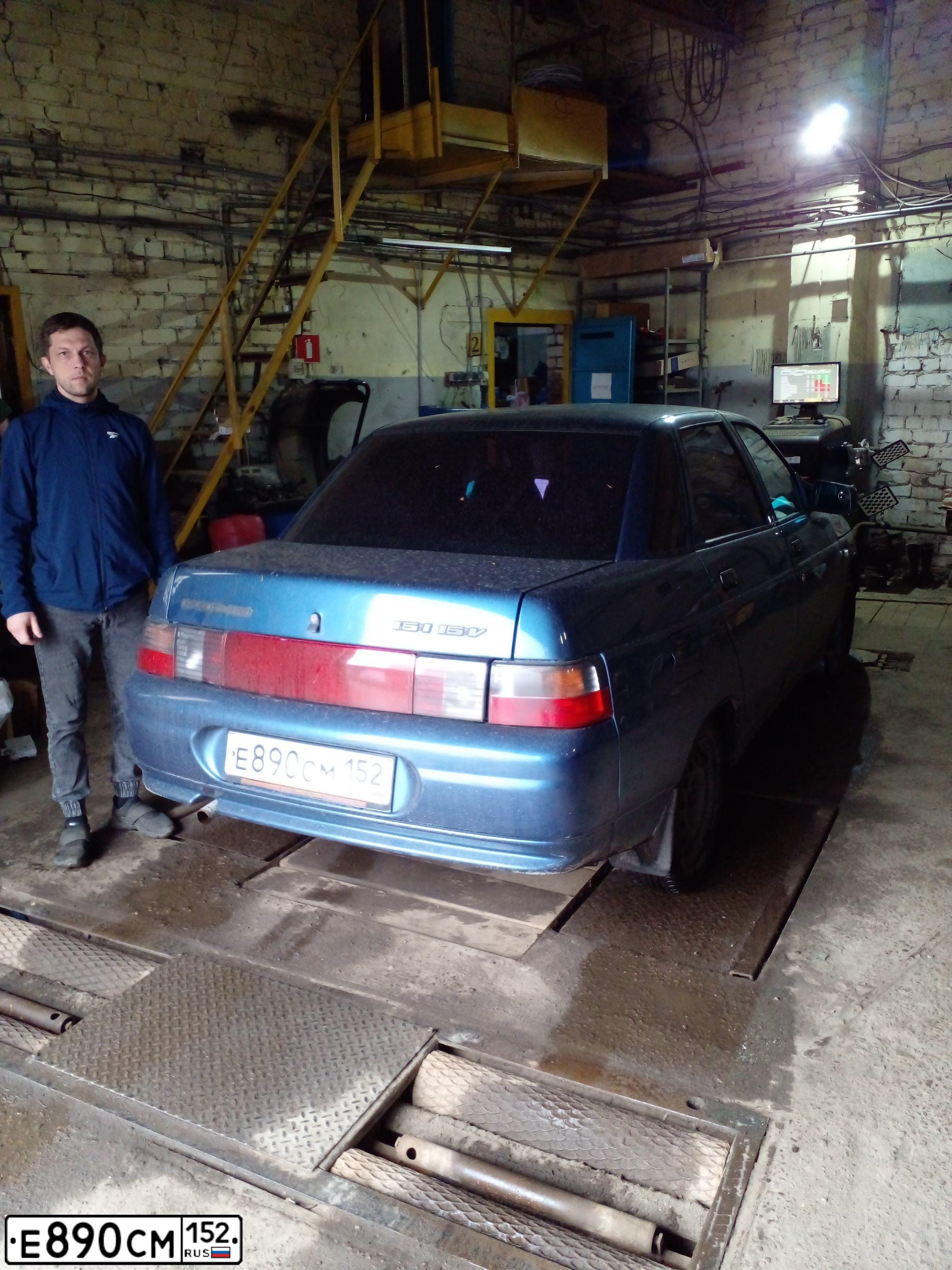 Фото автомобиля LADA 2110, 2004 — госномер У846ЕК152. Цвет: сине-зеленый