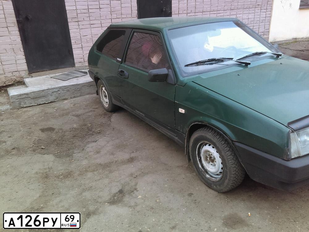 Фото автомобиля LADA 2108 SAMARA, 1989 — госномер О594ВА69. Цвет: ЗЕЛЕНЫЙ