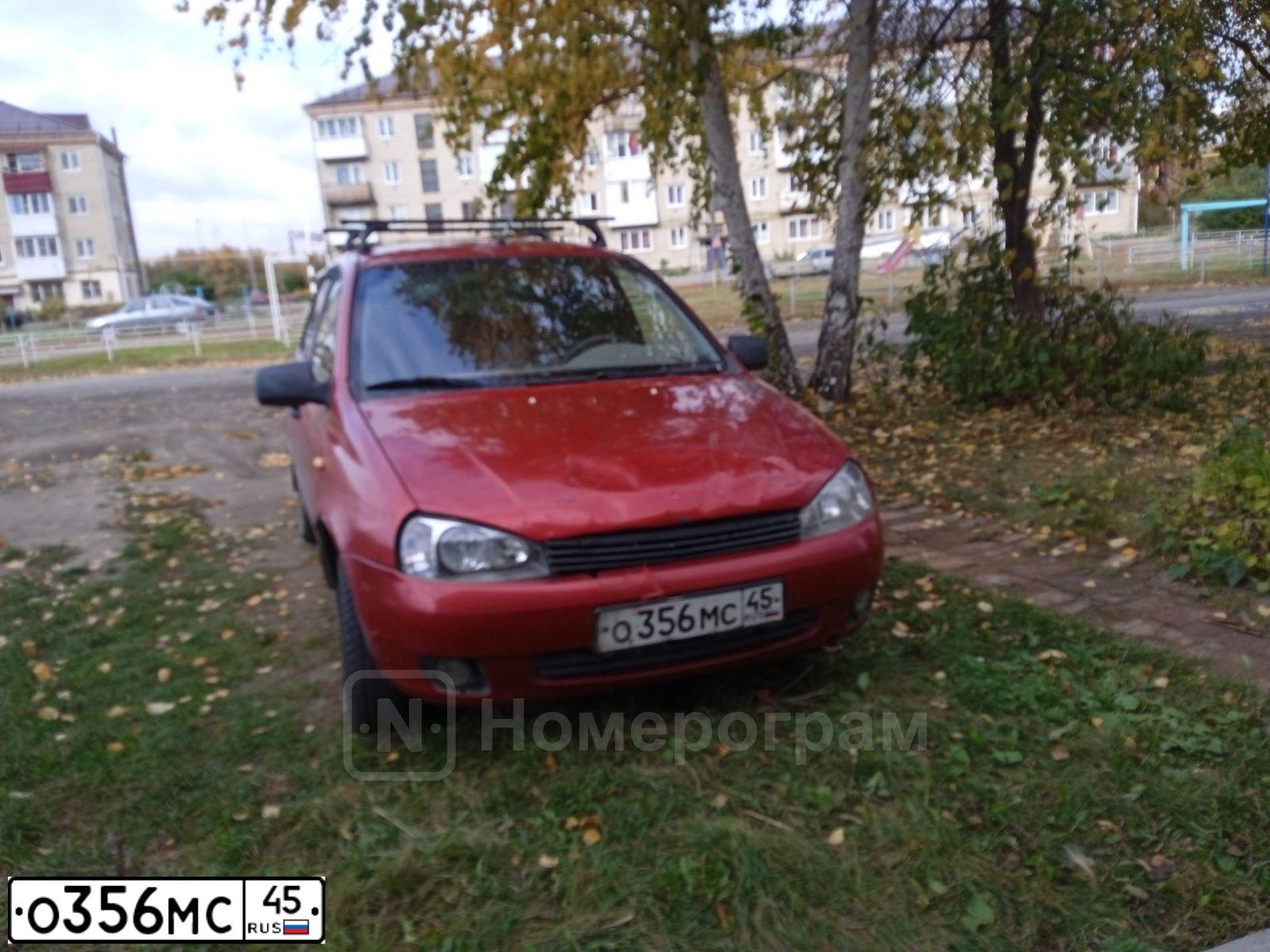 Фото автомобиля LADA 1118 KALINA, 2005 — госномер О356МС45. Цвет: СЕРЕБРИСТО-КРАСНЫЙ