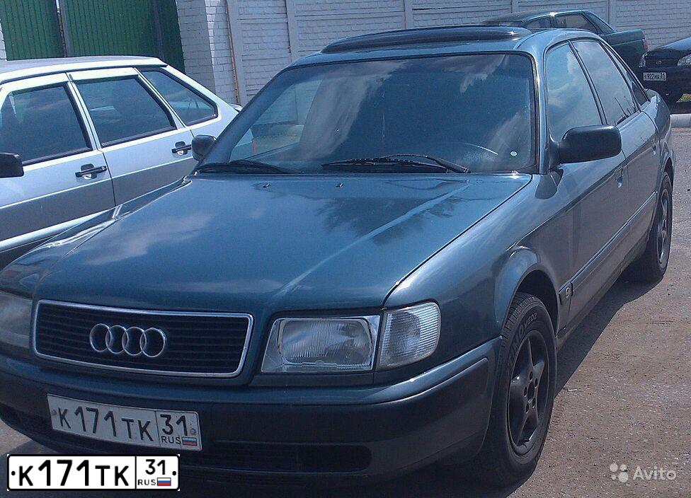 Фото автомобиля AUDI 100, 1991 — госномер К171ТК31. Цвет: Серый