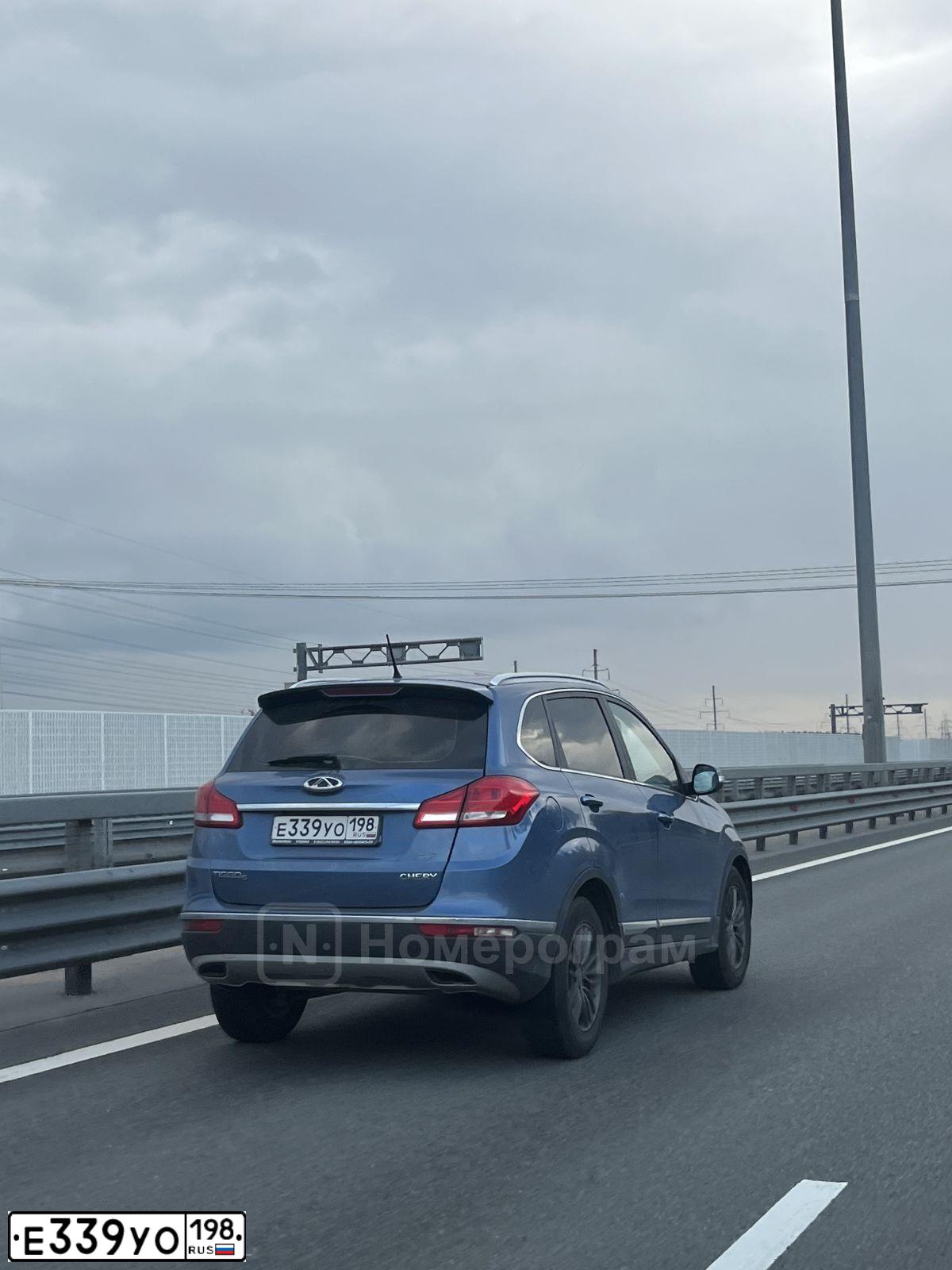 Фото автомобиля CHERY T21, 2017 — госномер Е339УО198. Цвет: АКВАМАРИН