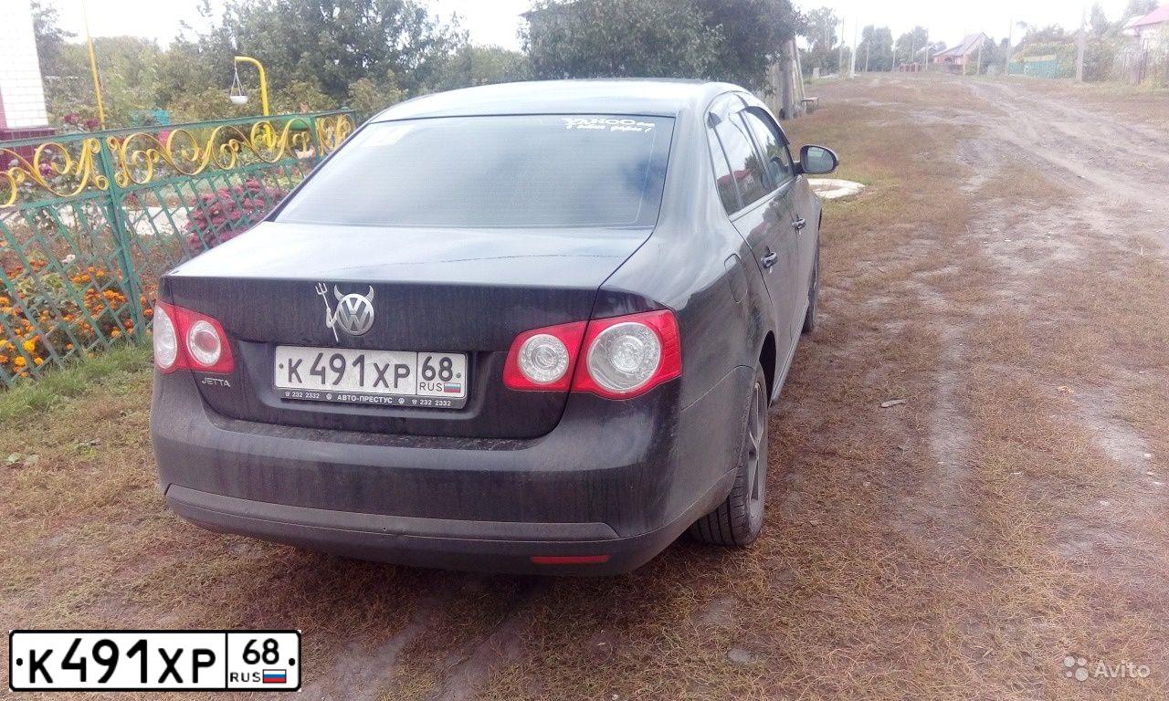Фото автомобиля VOLKSWAGEN JETTA, 2006 — госномер К491ХР68. Цвет: ЧЕРНЫЙ