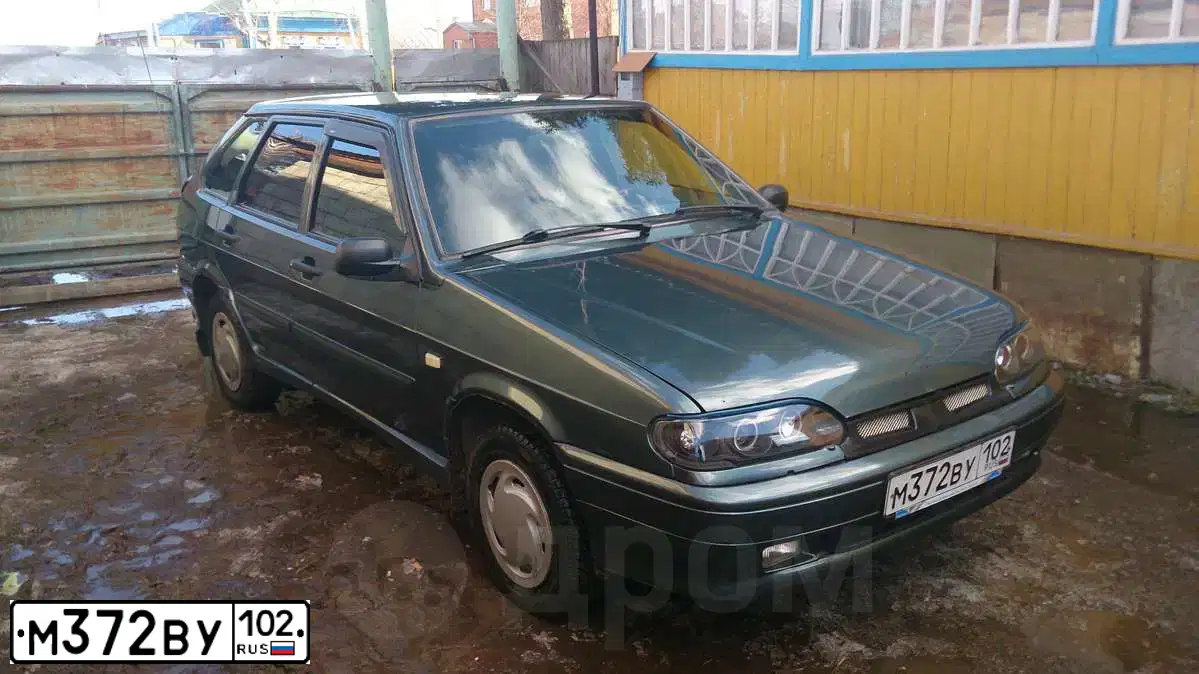 Фото автомобиля LADA 2114 SAMARA, 2009 — госномер М372ВУ102. Цвет: СЕРО-СИНЕ-ЗЕЛЕНЫЙ