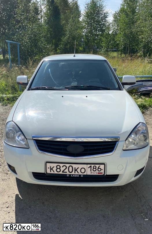 Фото автомобиля LADA PRIORA, 2011 — госномер А718ТН172. Цвет: Белый