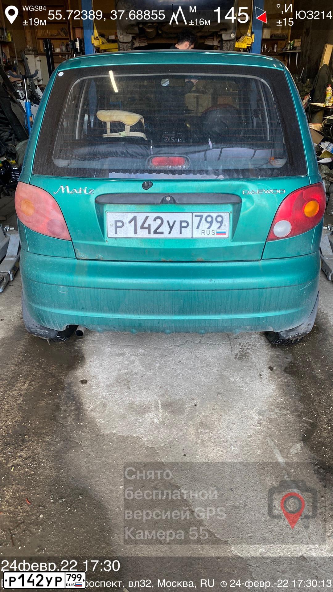 Фото автомобиля DAEWOO MATIZ, 2003 — госномер Н086ТЕ40. Цвет: ЗЕЛЕНЫЙ