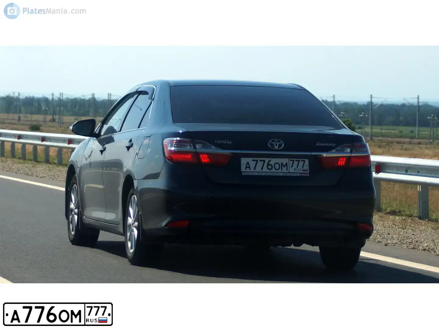 Фото автомобиля TOYOTA CAMRY, 2015 — госномер А776ОМ777. Цвет: СЕРЫЙ ТЕМНЫЙ