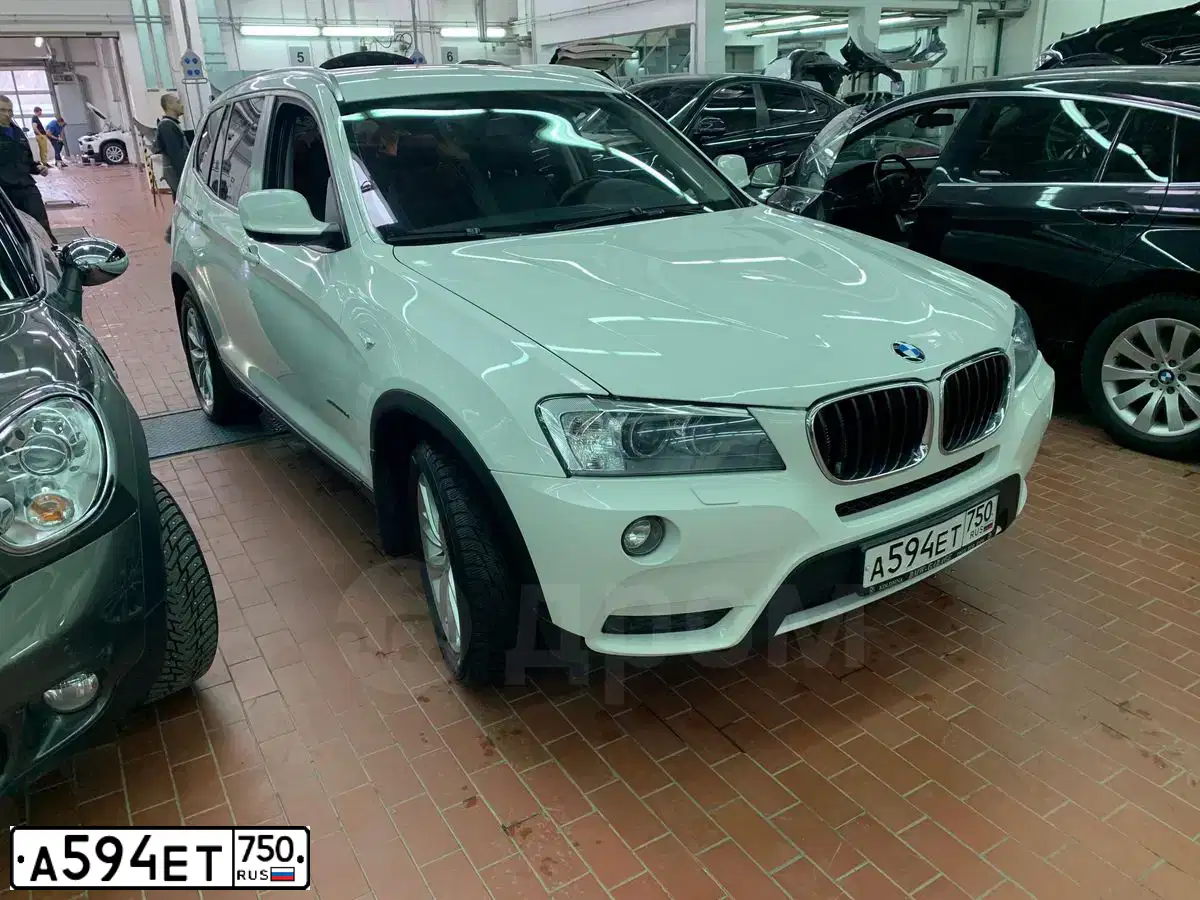 Фото автомобиля BMW X3, 2014 — госномер А594ЕТ750. Цвет: Белый