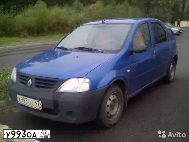 Фото автомобиля RENAULT LOGAN, 2005 — госномер М703СЕ198. Цвет: СИНИЙ МЕТАЛЛИК