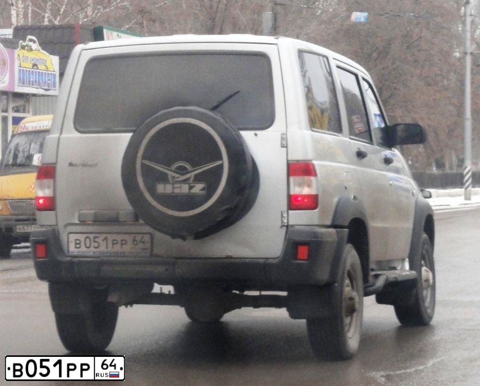 Фото автомобиля UAZ 3163 PATRIOT, 2008 — госномер К604ОР164. Цвет: Серебристый