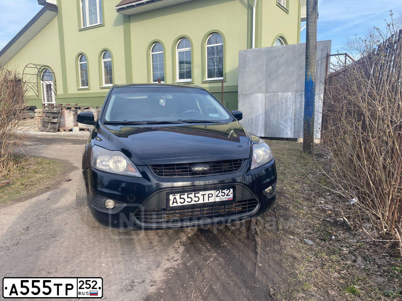 Фото автомобиля FORD FOCUS, 2010 — госномер Р757НО33. Цвет: ЧЕРНЫЙ