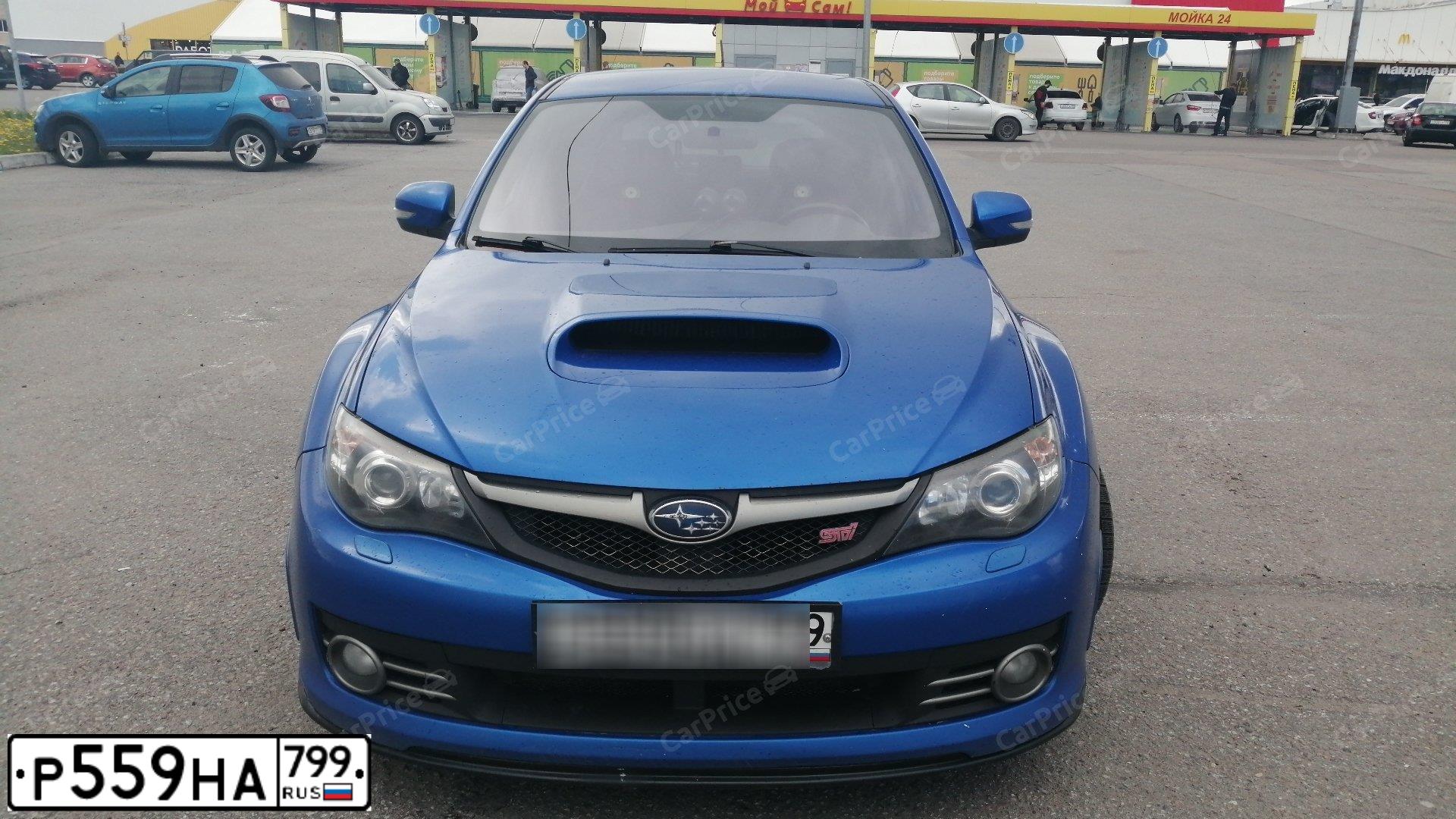 Фото автомобиля SUBARU IMPREZA, 2008 — госномер О742ВО198. Цвет: СИНИЙ