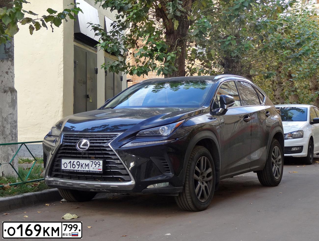 Фото автомобиля LEXUS NX, 2018 — госномер О169КМ799. Цвет: ЧЕРНЫЙ