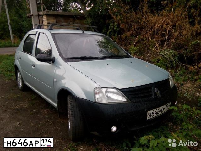 Фото автомобиля RENAULT LOGAN, 2007 — госномер Н646АР174. Цвет: СВЕТЛО-ЗЕЛЕНЫЙ