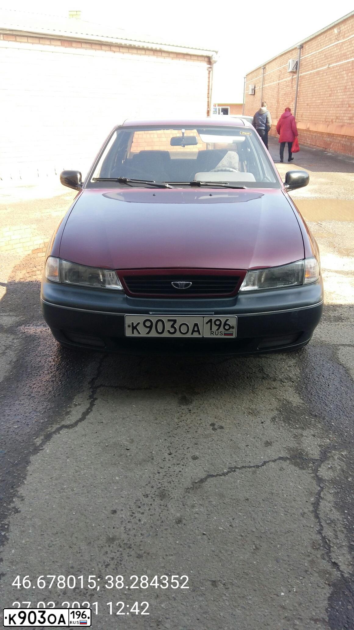 Фото автомобиля DAEWOO NEXIA, 2000 — госномер В896ВО181. Цвет: Красный