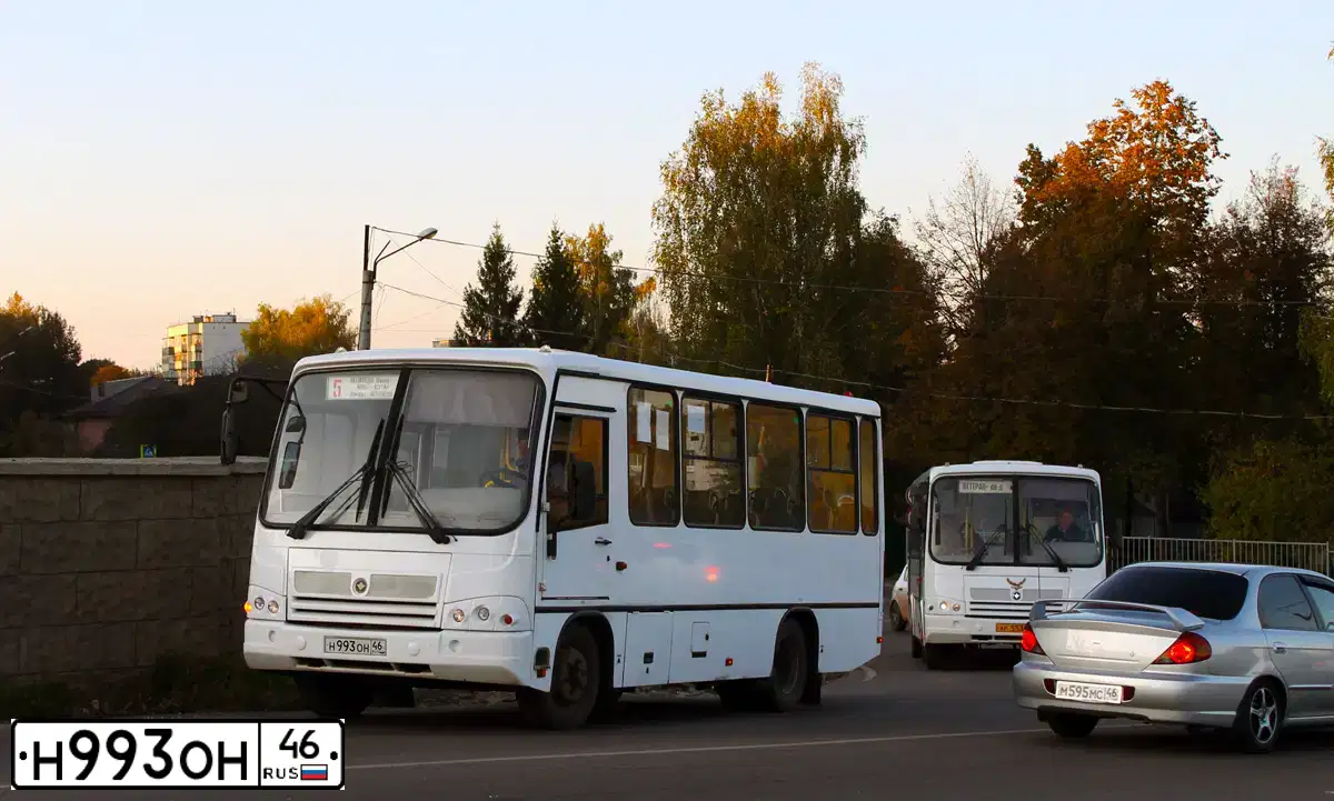 Фото автомобиля PAZ 3203, 2014 — госномер Н993ОН46. Цвет: Белый