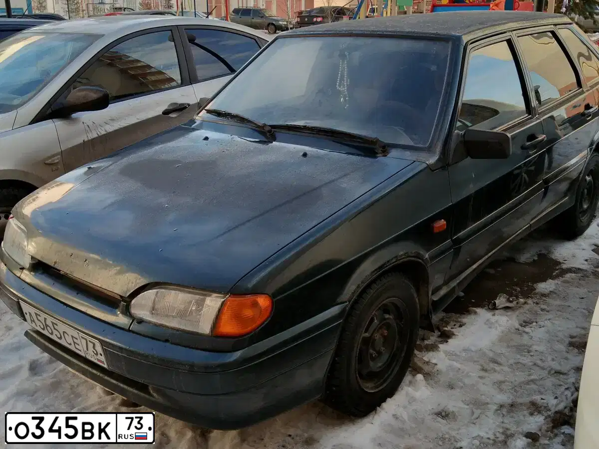 Фото автомобиля LADA 2114 SAMARA, 2007 — госномер О345ВК73. Цвет: СЕРЕБРИСТО ЖЕЛТО ГОЛУБОЙ