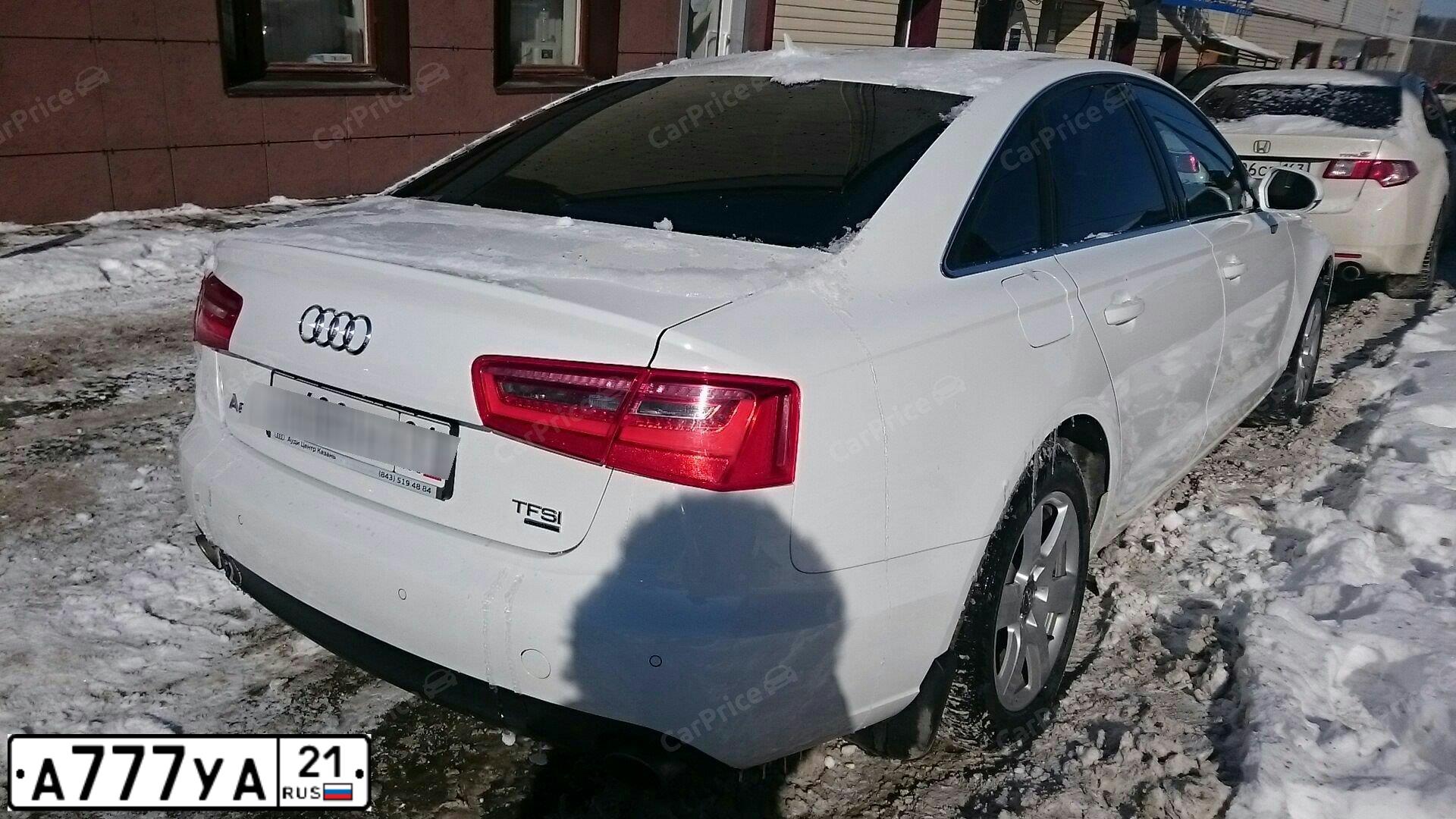 Фото автомобиля AUDI A6, 2010 — госномер В008ВО21. Цвет: Белый
