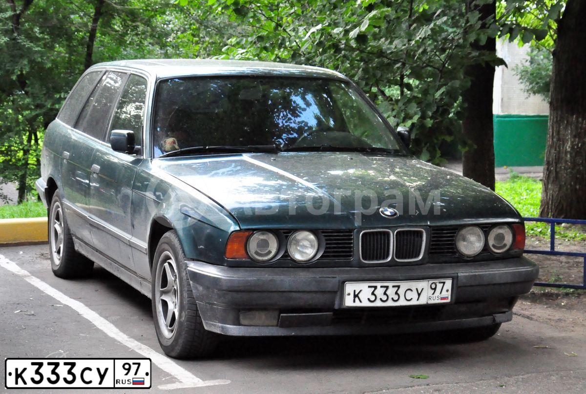 Фото автомобиля BMW SERIE 5, 1993 — госномер К333СУ97. Цвет: ЗЕЛЕНЫЙ