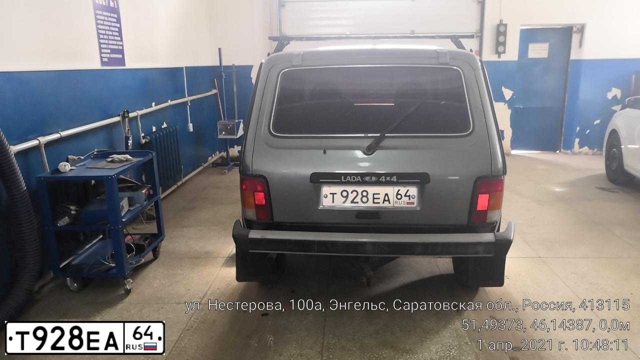 Фото автомобиля LADA 2131 NIVA, 2012 — госномер К793СЕ164. Цвет: СРЕДНИЙ СЕРО-ЗЕЛЕНЫЙ МЕТ