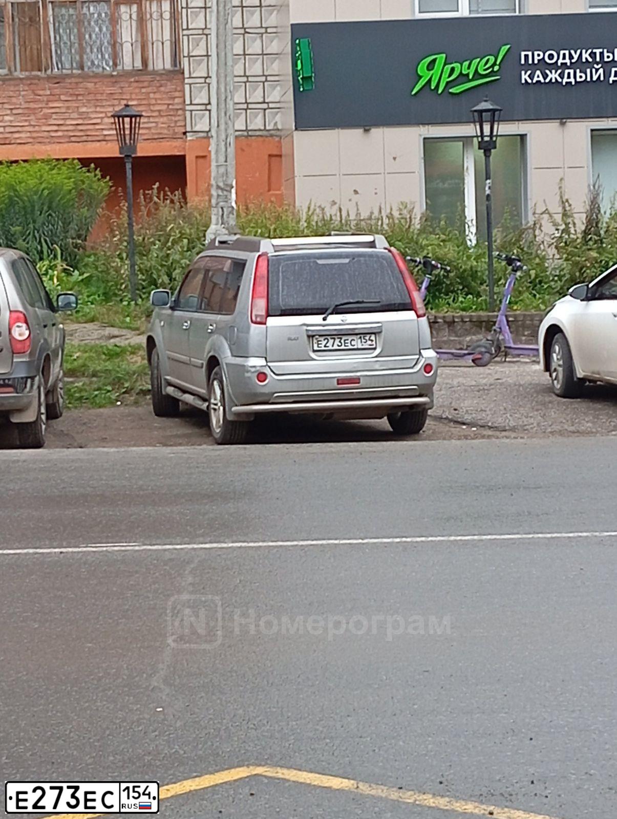 Фото автомобиля NISSAN X-TRAIL, 2004 — госномер Е409ХВ177. Цвет: Серебристый