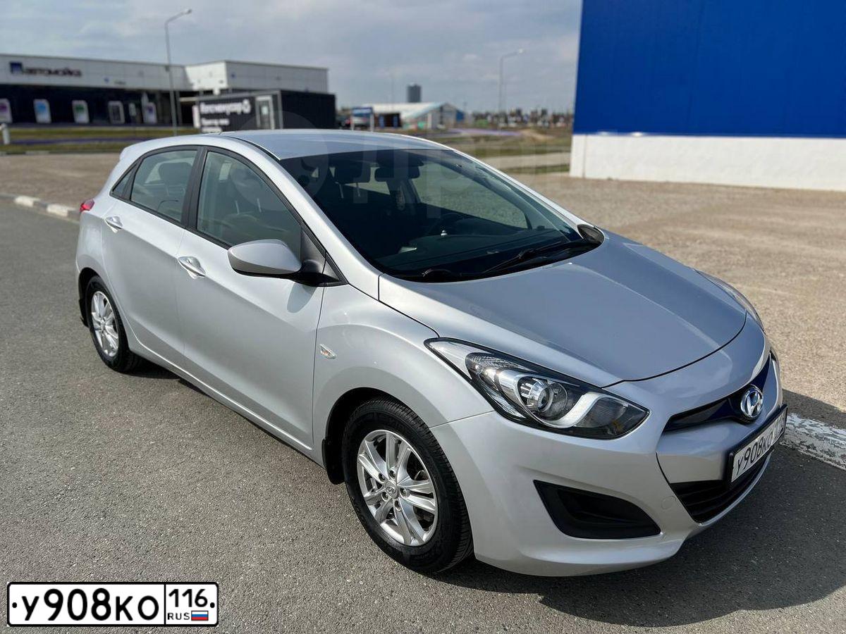 Фото автомобиля HYUNDAI I30, 2014 — госномер Р849НР716. Цвет: Серебристый