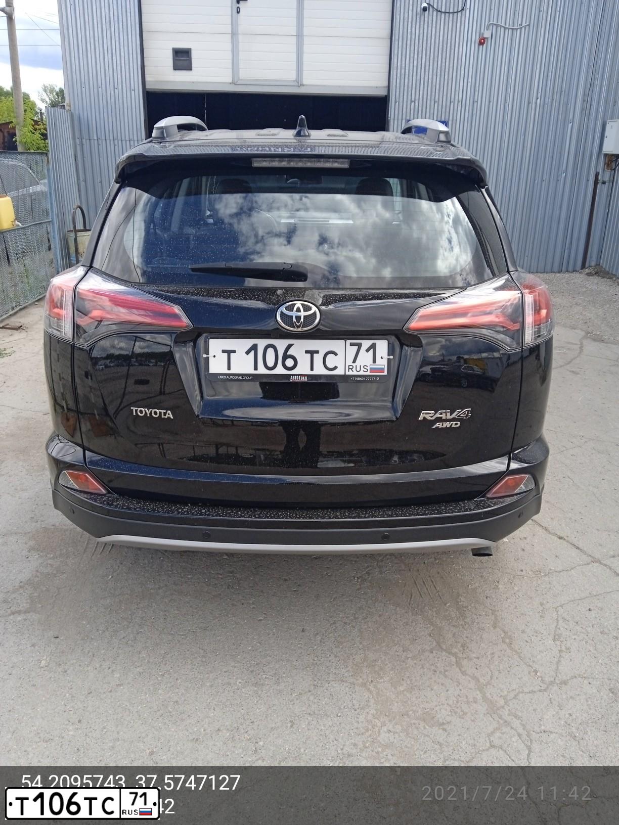 Фото автомобиля TOYOTA RAV4, 2017 — госномер Т106ТС71. Цвет: ЧЕРНЫЙ МЕТАЛЛИК