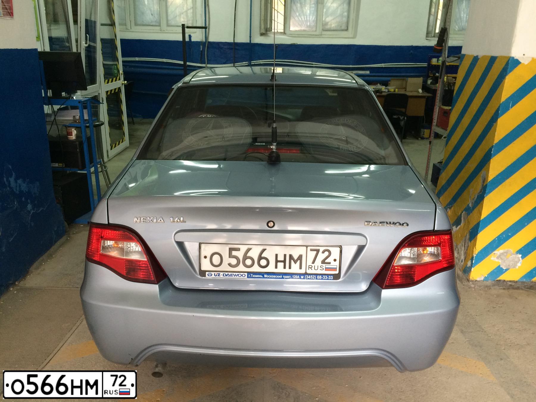 Фото автомобиля DAEWOO NEXIA, 2012 — госномер О566НМ72. Цвет: СЕРО-ПЕРЛАМУТРОВЫЙ