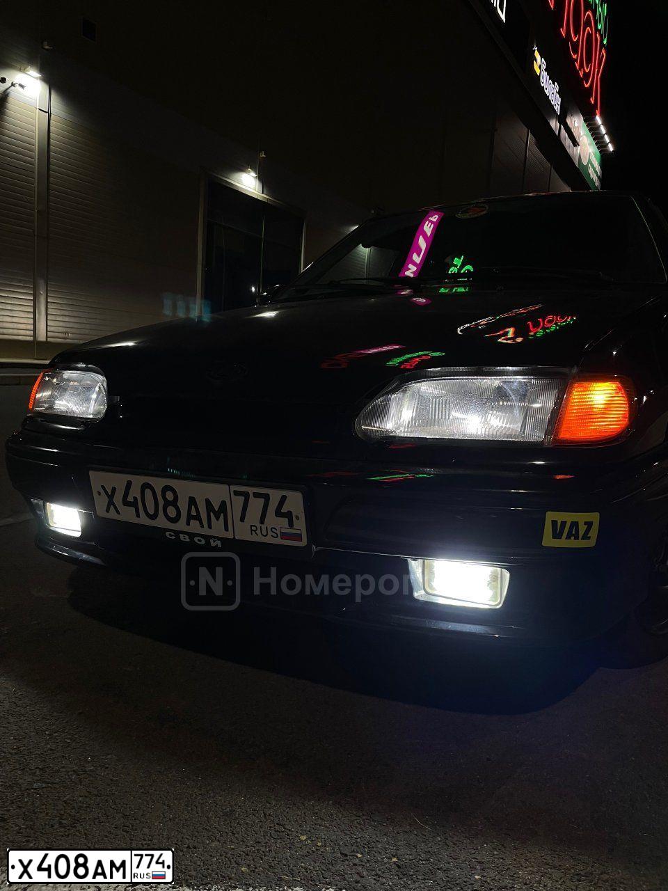 Фото автомобиля LADA 2114 SAMARA, 2007 — госномер Х408АМ774. Цвет: ГРАФИТОВЫЙ М ЕТАЛИК