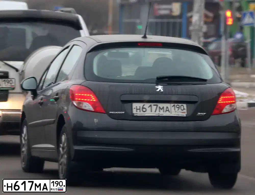 Фото автомобиля PEUGEOT 207, 2010 — госномер О965КЕ44. Цвет: ЧЕРНЫЙ