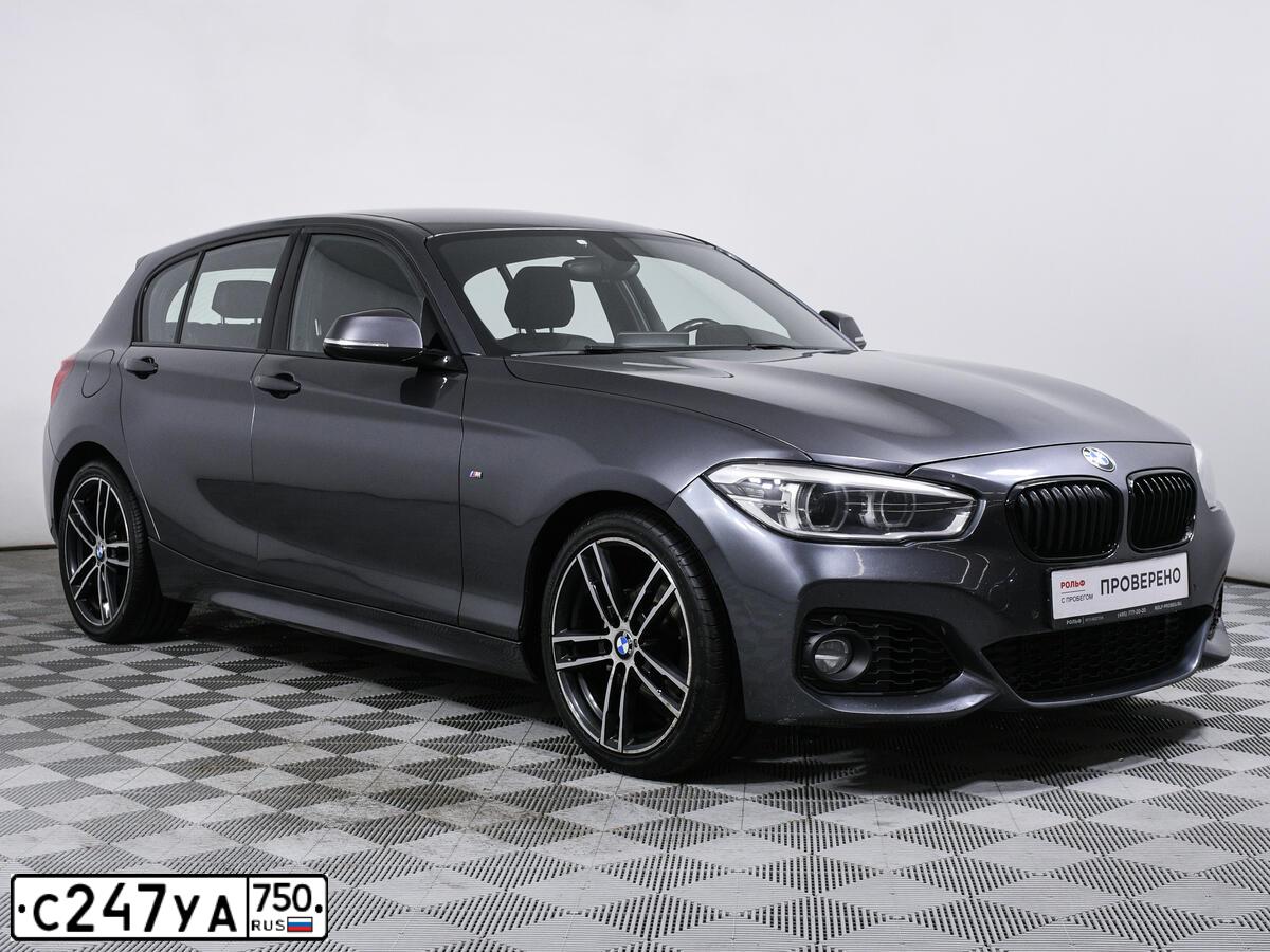 Фото автомобиля BMW SERIE 1, 2018 — госномер С247УА750. Цвет: Серый
