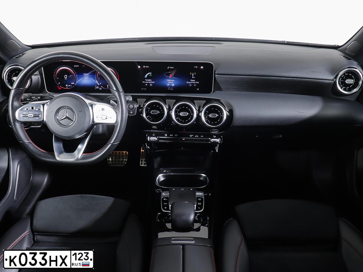 Фото автомобиля MERCEDES A-KLASSE, 2019 — госномер М617РА797. Цвет: ЧЕРНЫЙ