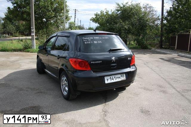 Фото автомобиля PEUGEOT 307, 2006 — госномер В999ОР23. Цвет: ЧЕРНЫЙ