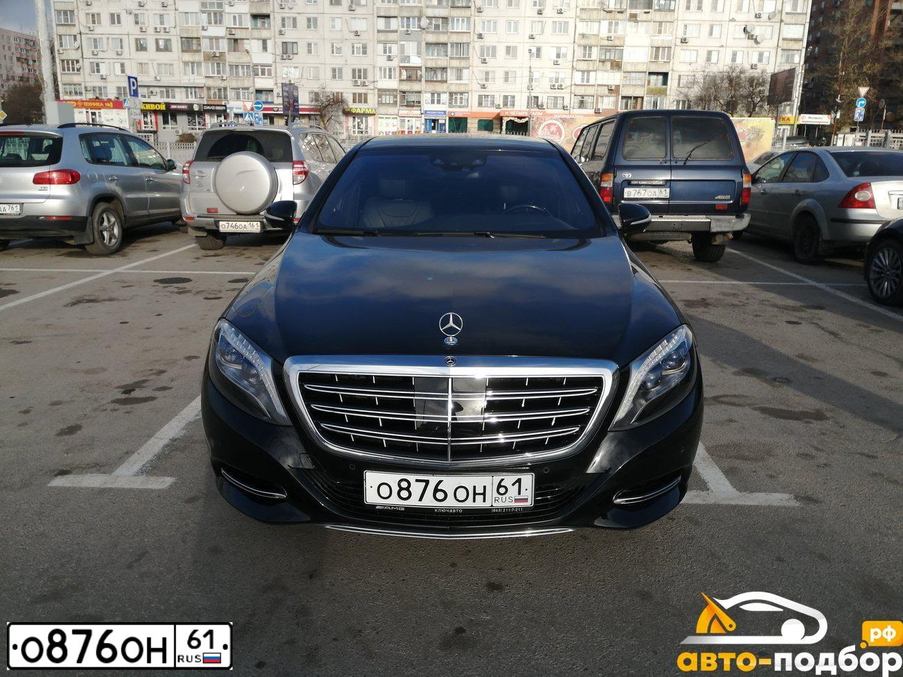 Фото автомобиля MERCEDES S-KLASSE, 2015 — госномер О876ОН61. Цвет: ЧЕРНЫЙ